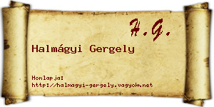 Halmágyi Gergely névjegykártya