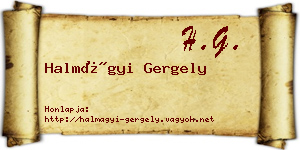 Halmágyi Gergely névjegykártya